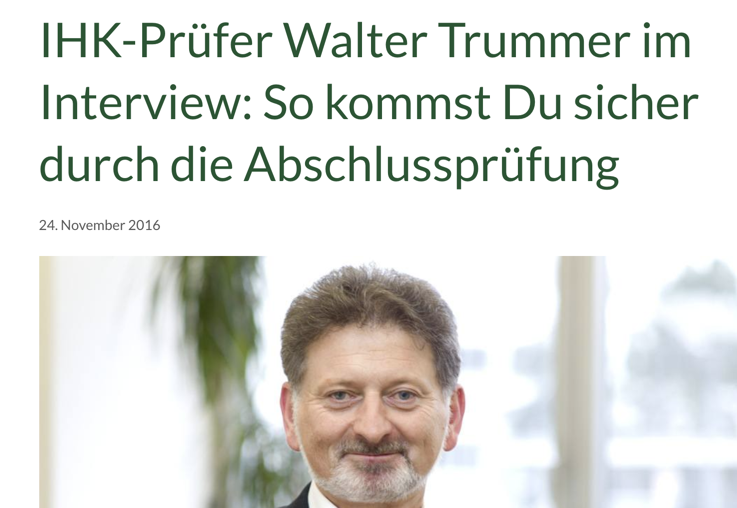 Walter Trummer: Wie wird man  "Walter Trummer"?