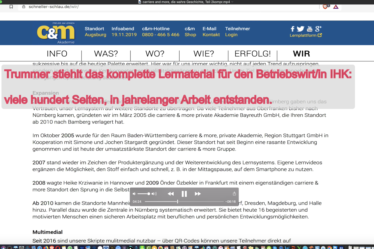BEWEISE: Walter Trummer lügt u. täuscht, AGB gestohlen