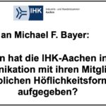 IHK-Aachen und "Antifa": die Hetzjagd auf ein Mitglied, Teil 8 IHK-NRW